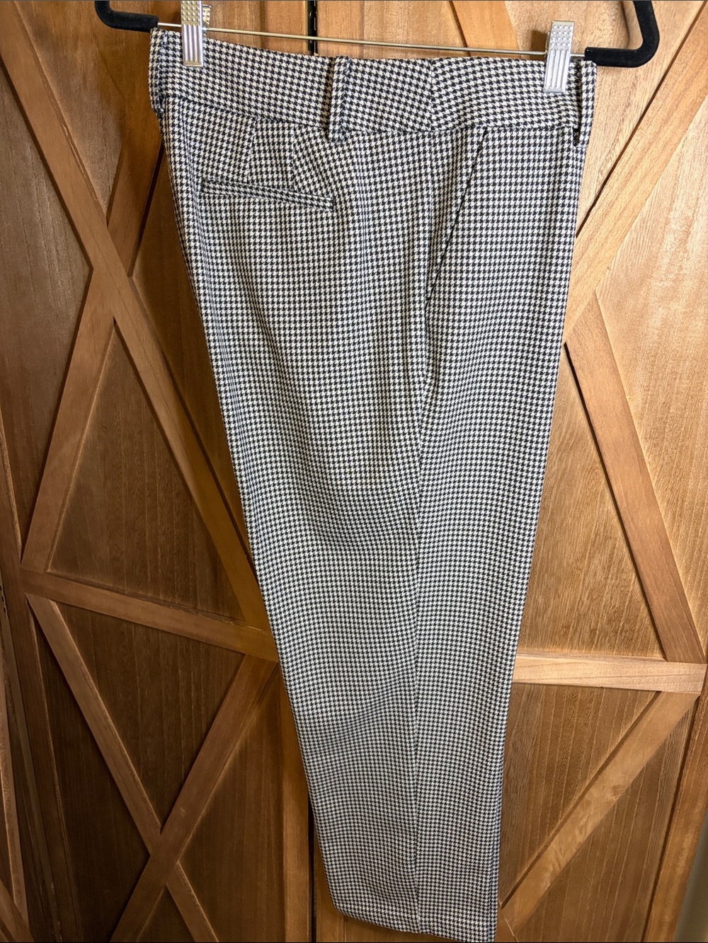 TALBOTS Black & White Houndstooth Hampshire Ankle Pants SIZE 12
